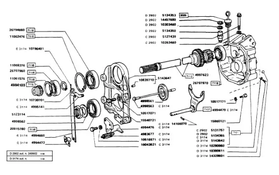 5123114 - Гайка М36 фиксир. вала нижн. муфты ВОМ TMT7/MXMPm.